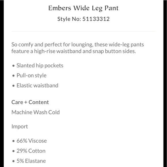 Free People Embers Wide Leg Pant - Picture 4 of 14